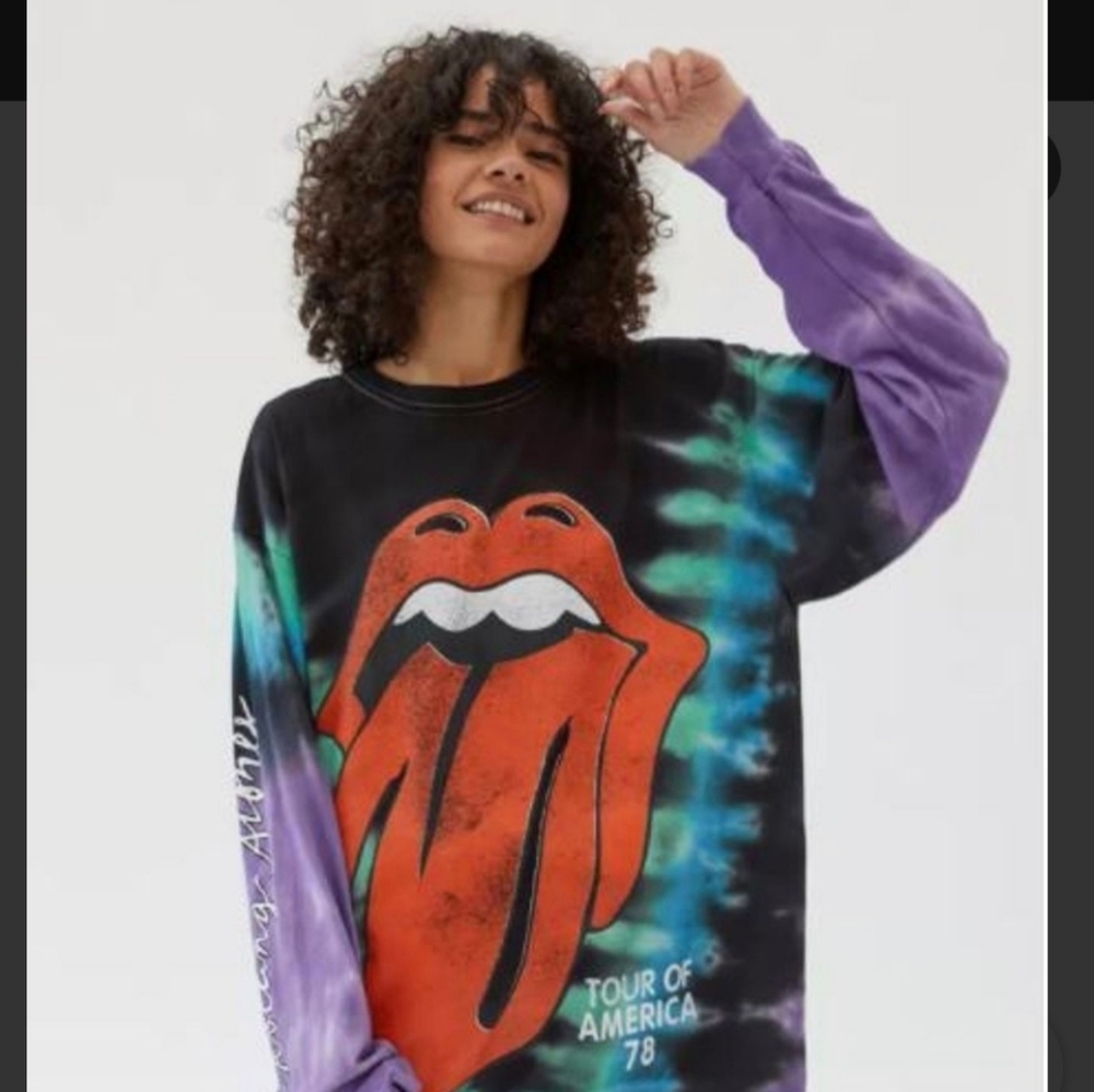 Rolling Stones Tongue Tee (faded to have a more vintage look)